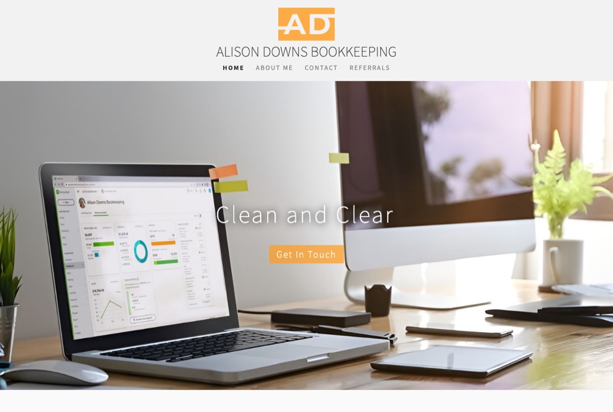 Alison Downs Bookkeeping website